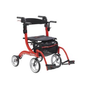 Drive Medical Nitro Duet Rollator & Transport Chair - Supports up to 300 lbs, Pack of 1, RTL10266DT